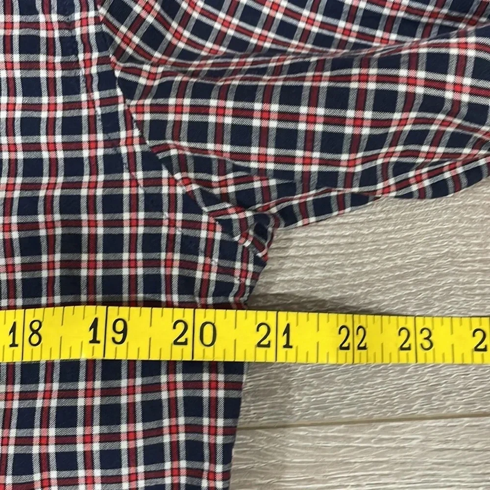 J. Crew Shirtings Washed Tartan Plaid Button Down Long Sleeve Shirt M